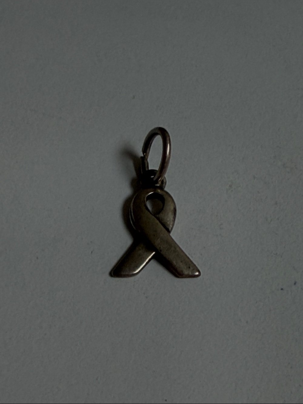 925 silver stamped  Ribbon Pendant Charm. small but special.
